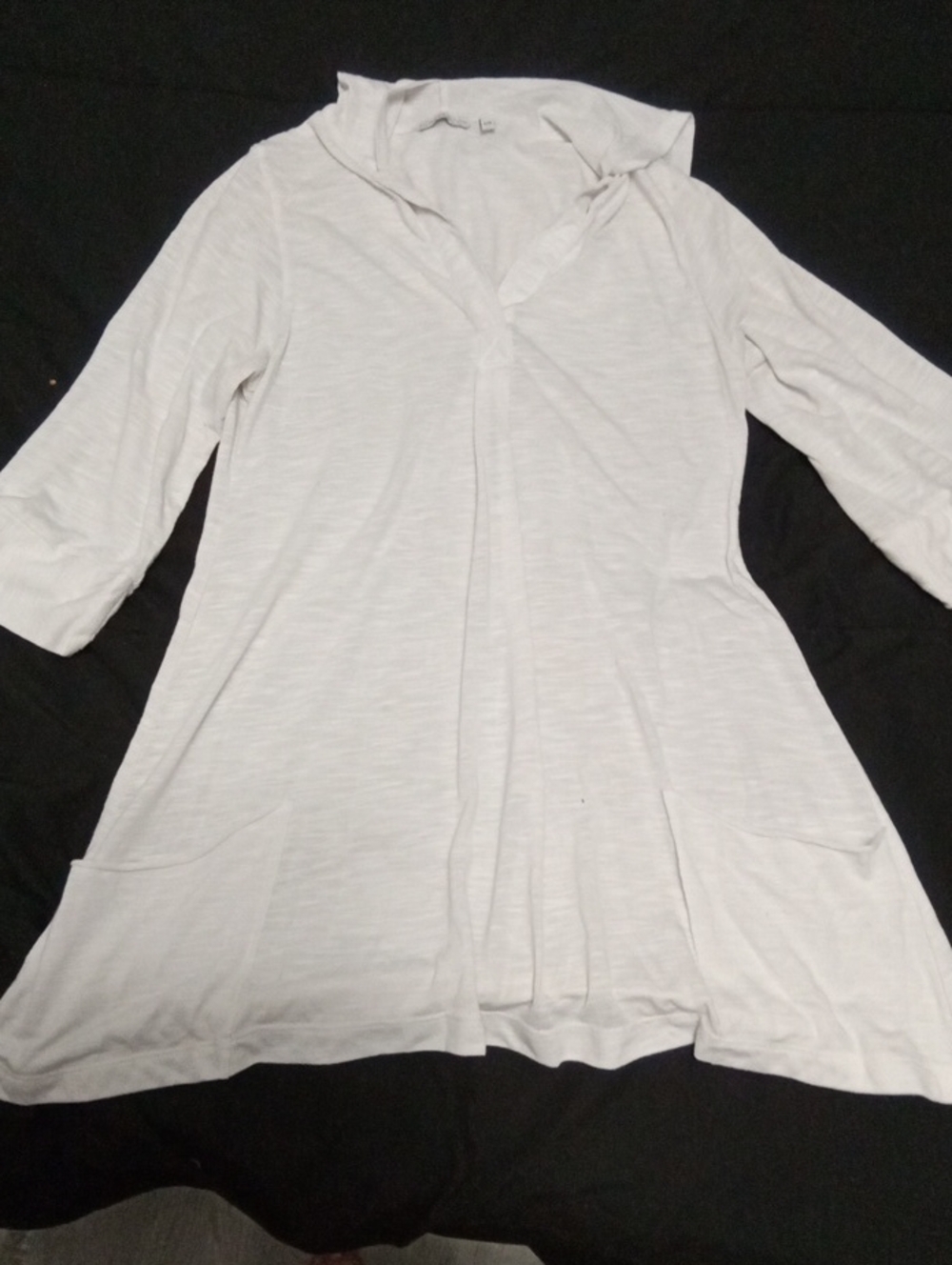 5/$20**Powder Room Large Beach Coverup, Semi-sheer White With A Hood